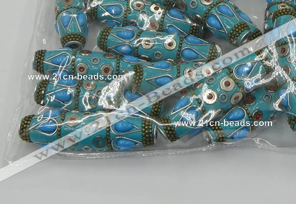 CIB569 16*60mm rice fashion Indonesia jewelry beads wholesale