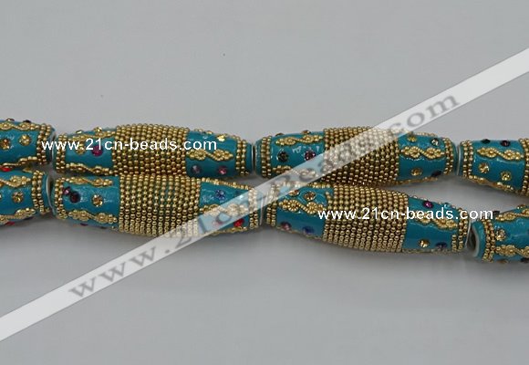 CIB607 16*60mm rice fashion Indonesia jewelry beads wholesale