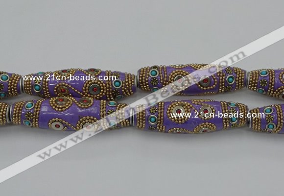 CIB665 16*60mm rice fashion Indonesia jewelry beads wholesale