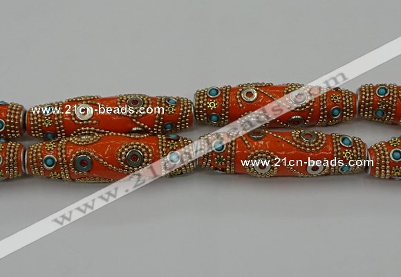 CIB667 16*60mm rice fashion Indonesia jewelry beads wholesale