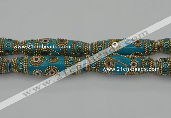 CIB670 16*60mm rice fashion Indonesia jewelry beads wholesale