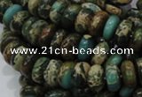 CIJ08 15.5 inches 6*10mm rondelle impression jasper beads wholesale