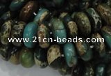 CIJ09 15.5 inches 6*12mm rondelle impression jasper beads wholesale