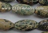 CIJ102 15.5 inches 15*30mm rice impression jasper beads wholesale