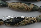 CIJ104 15.5 inches 12*40mm rice impression jasper beads wholesale