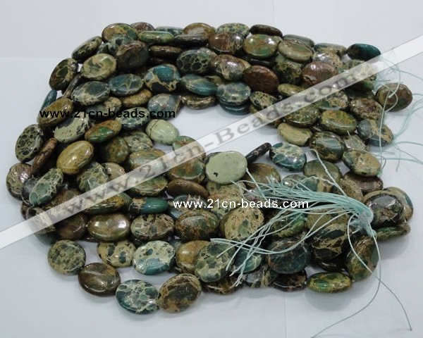 CIJ12 15.5 inches 15*20mm oval impression jasper beads wholesale