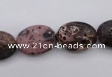 CIJ121 15.5 inches 10*14mm oval dyed impression jasper beads wholesale