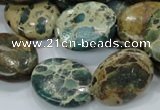 CIJ14 15.5 inches 18*25mm oval impression jasper beads wholesale