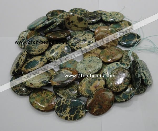 CIJ15 15.5 inches 22*30mm oval impression jasper beads wholesale