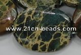 CIJ16 15.5 inches 30*40mm oval impression jasper beads wholesale