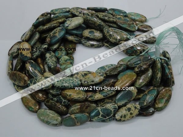 CIJ17 15.5 inches 15*30mm oval impression jasper beads wholesale