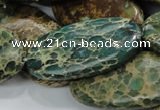 CIJ19 15.5 inches 20*40mm oval impression jasper beads wholesale