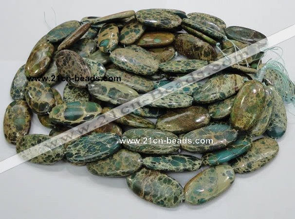 CIJ19 15.5 inches 20*40mm oval impression jasper beads wholesale