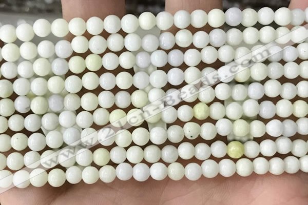 CIJ200 15.5 inches 4mm round ivory jade beads wholesale