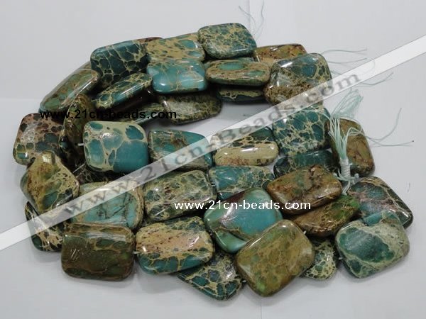 CIJ22 15.5 inches 30*40mm rectangle impression jasper beads wholesale