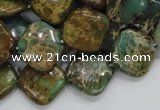 CIJ23 15.5 inches 16*16mm diamond impression jasper beads wholesale