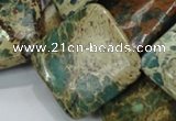 CIJ25 15.5 inches 40*40mm diamond impression jasper beads wholesale