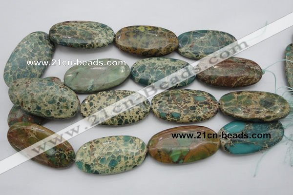 CIJ38 15.5 inches 25*50mm oval impression jasper beads wholesale