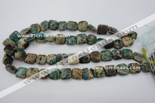 CIJ53 15.5 inches 15*15mm square impression jasper beads wholesale