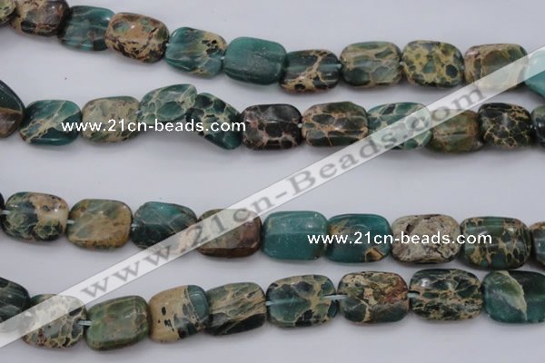 CIJ72 15.5 inches 12*16mm rectangle impression jasper beads wholesale