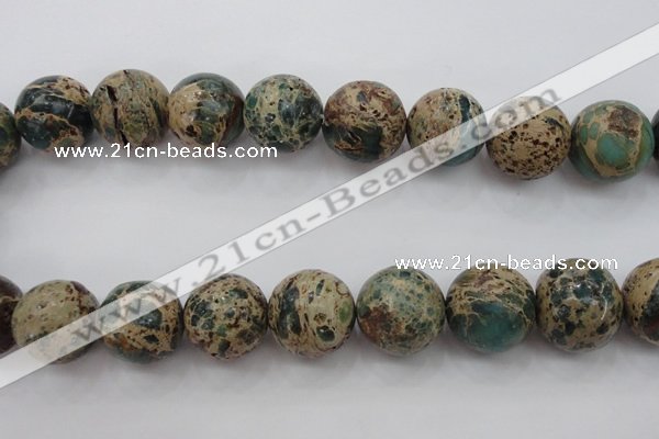 CIJ86 15.5 inches 18mm round impression jasper beads wholesale