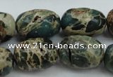 CIJ90 15.5 inches 10*14mm drum impression jasper beads wholesale