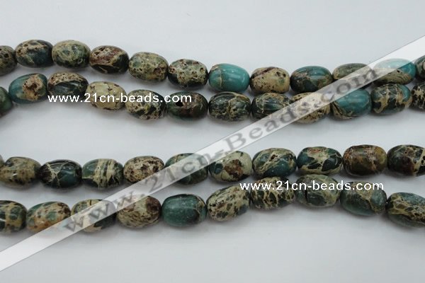 CIJ90 15.5 inches 10*14mm drum impression jasper beads wholesale