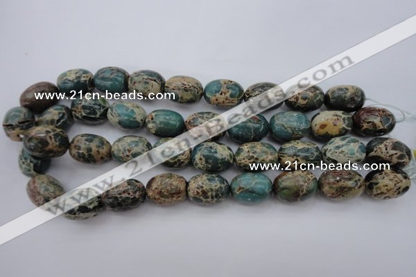 CIJ93 15.5 inches 15*20mm drum impression jasper beads wholesale
