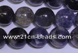 CIL04 15.5 inches 9mm round natural iolite gemstone beads