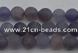 CIL108 15.5 inches 4mm round matte iolite gemstone beads