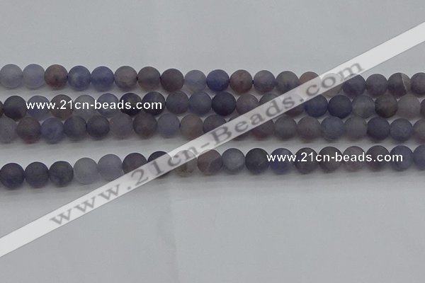 CIL109 15.5 inches 6mm round matte iolite gemstone beads