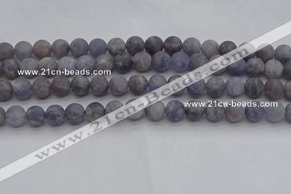 CIL110 15.5 inches 8mm round matte iolite gemstone beads