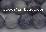 CIL111 15.5 inches 10mm round matte iolite gemstone beads