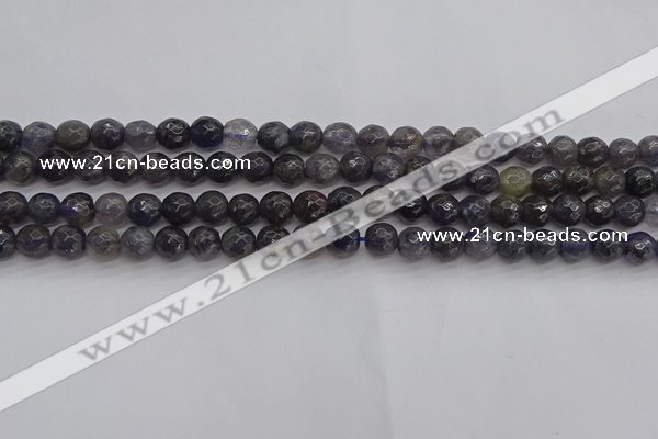 CIL118 15.5 inches 6mm faceted round iolite gemstone beads