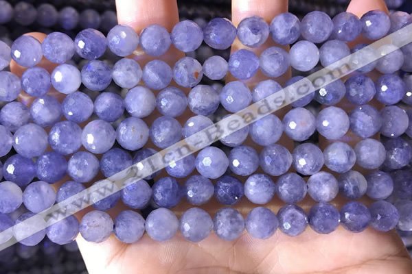 CIL124 15.5 inches 8mm faceted round iolite gemstone beads