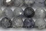 CIL138 15 inches 8mm faceted round iolite beads