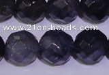 CIL33 15.5 inches 9mm faceted round natural iolite gemstone beads