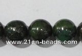 CIS03 15.5 inches 10mm round green iron stone beads wholesale