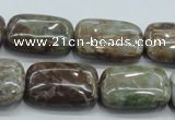 CJA10 15.5 inches 18*25mm rectangle green jasper beads wholesale