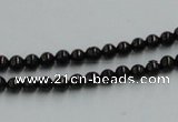 CJB01 16 inches 4mm round natural jet gemstone beads wholesale