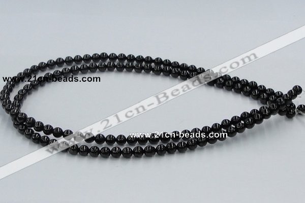 CJB02 16 inches 6mm round natural jet gemstone beads wholesale