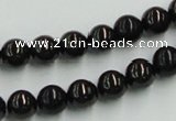 CJB03 16 inches 8mm round natural jet gemstone beads wholesale