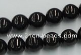 CJB04 16 inches 12mm round natural jet gemstone beads wholesale