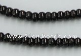 CJB09 16 inches 4*6mm rondelle natural jet gemstone beads wholesale