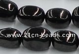 CJB14 16 inches 15*20mm nugget natural jet gemstone beads wholesale