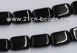 CJB26 16 inches 10*14mm rectangle natural jet gemstone beads wholesale