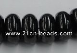 CJB35 16 inches 10*20mm rondelle natural jet gemstone beads