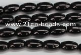 CJB51 15.5 inches 8*12mm rice natural jet gemstone beads