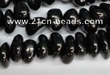 CJB55 15.5 inches 6*10mm nuggets natural jet gemstone beads