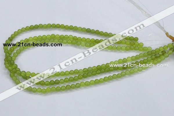 CKA01 15.5 inches 4mm round Korean jade gemstone beads